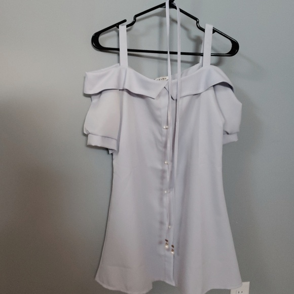 Lilac Off the Shoulder Dress - Picture 5 of 6